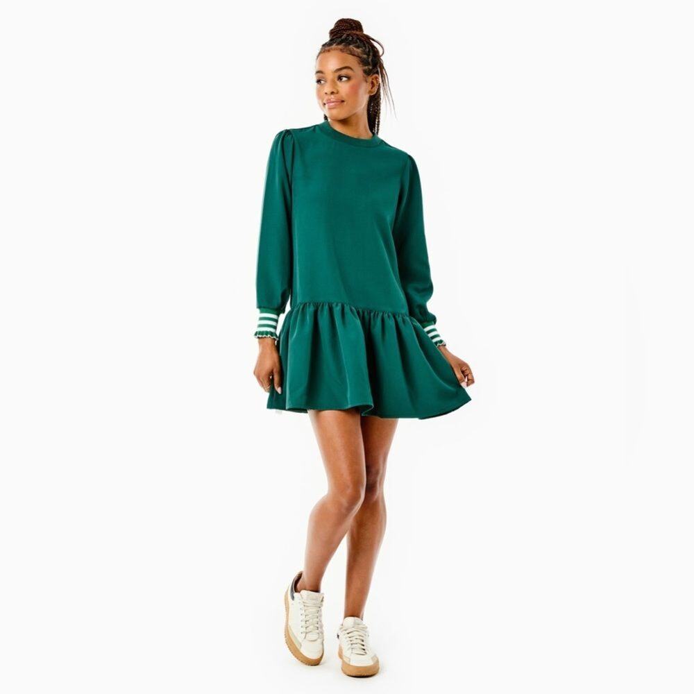 Addison Bay $186 Active Crepe Vine Dress in Ivy Green Size XL